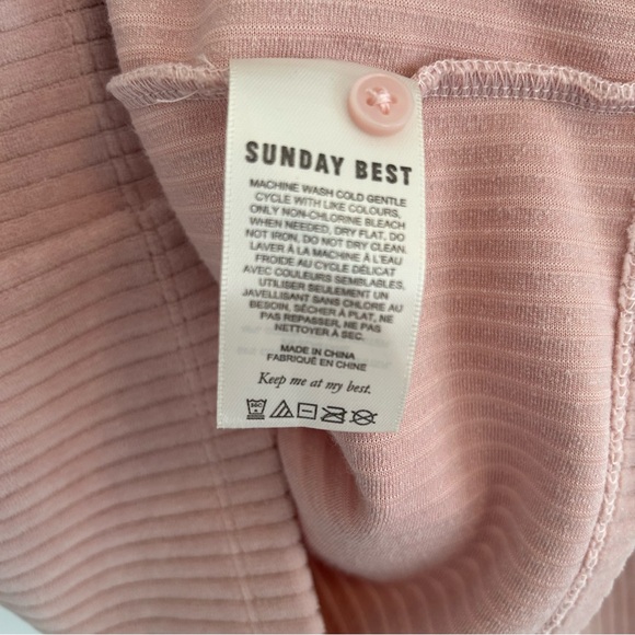 Sunday Best Pink Velour Button Down Top Size Small - Picture 8 of 11